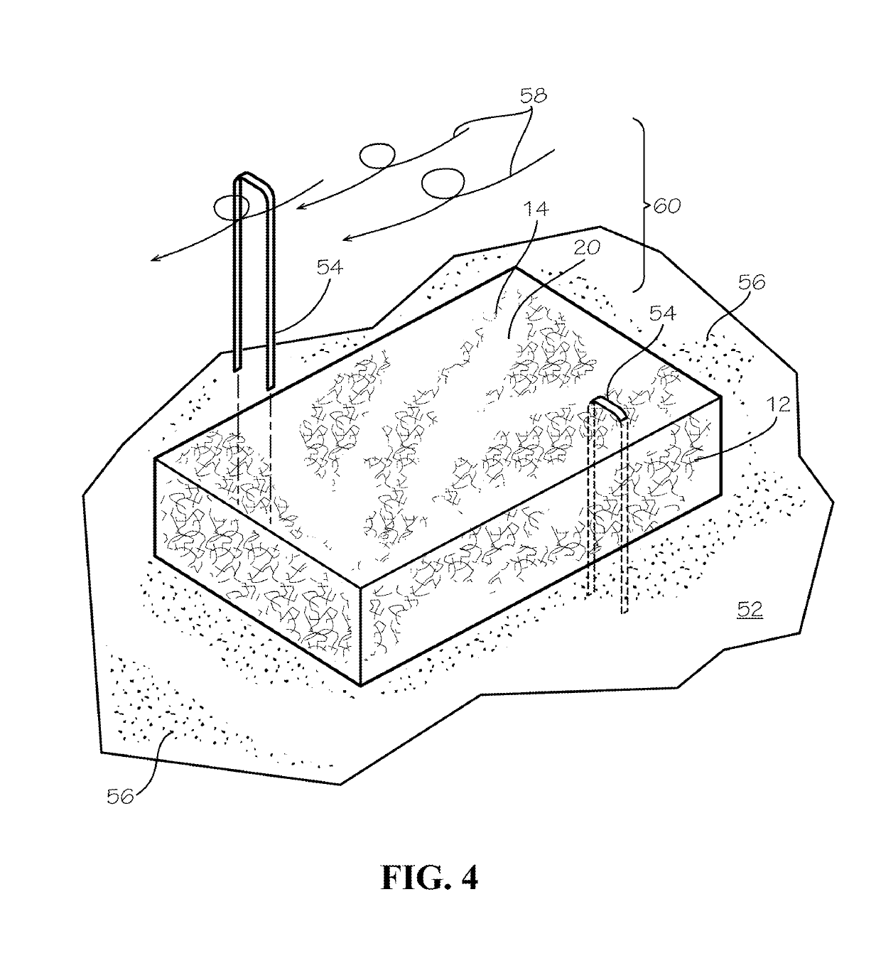 Stabilized water flow control ground cover