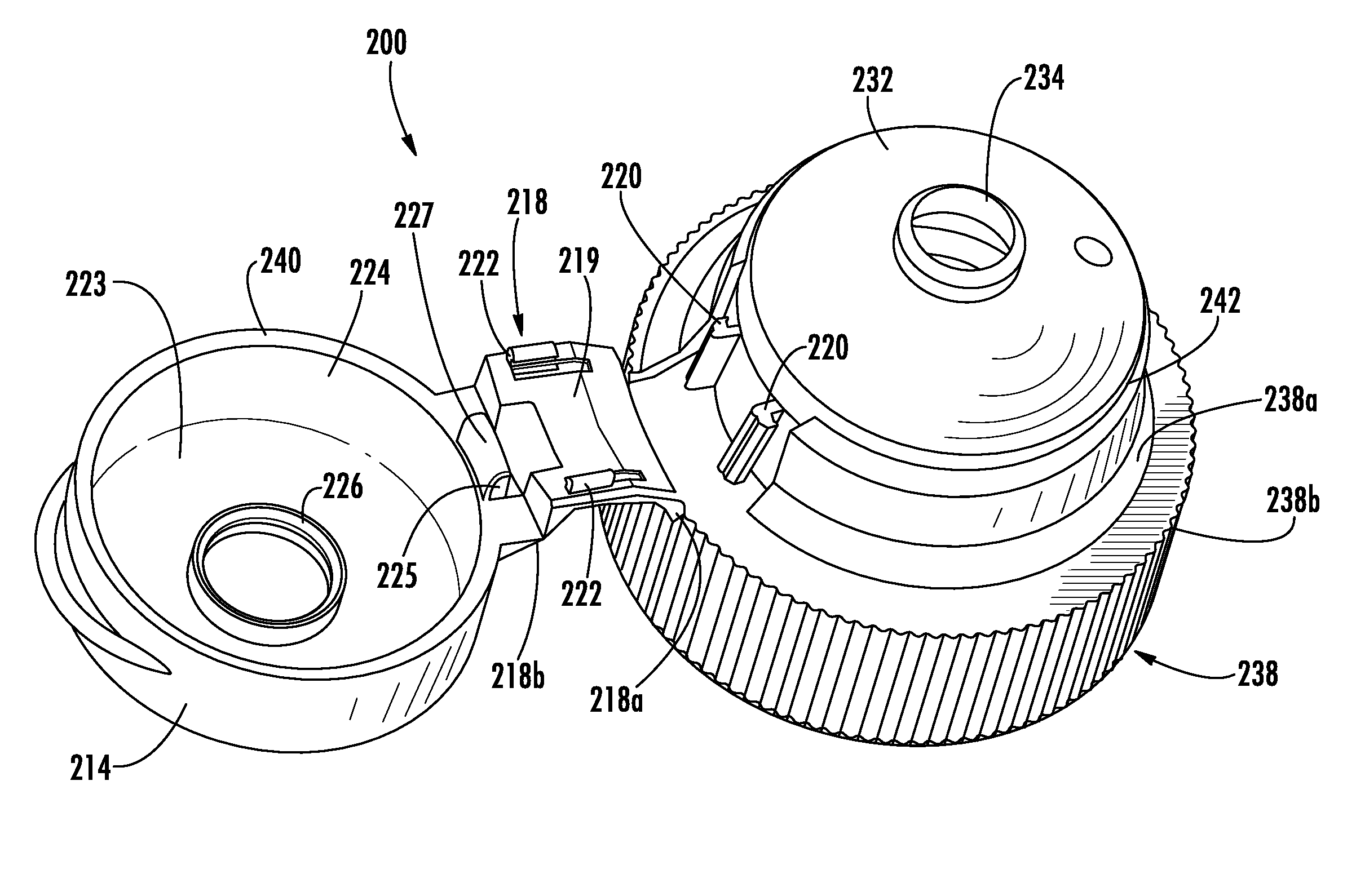 Dispensing closure with cap structure having dual living hinges