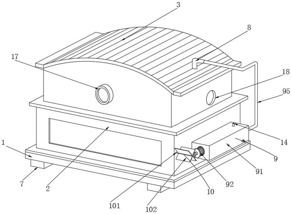 Optical glass kiln melting tank