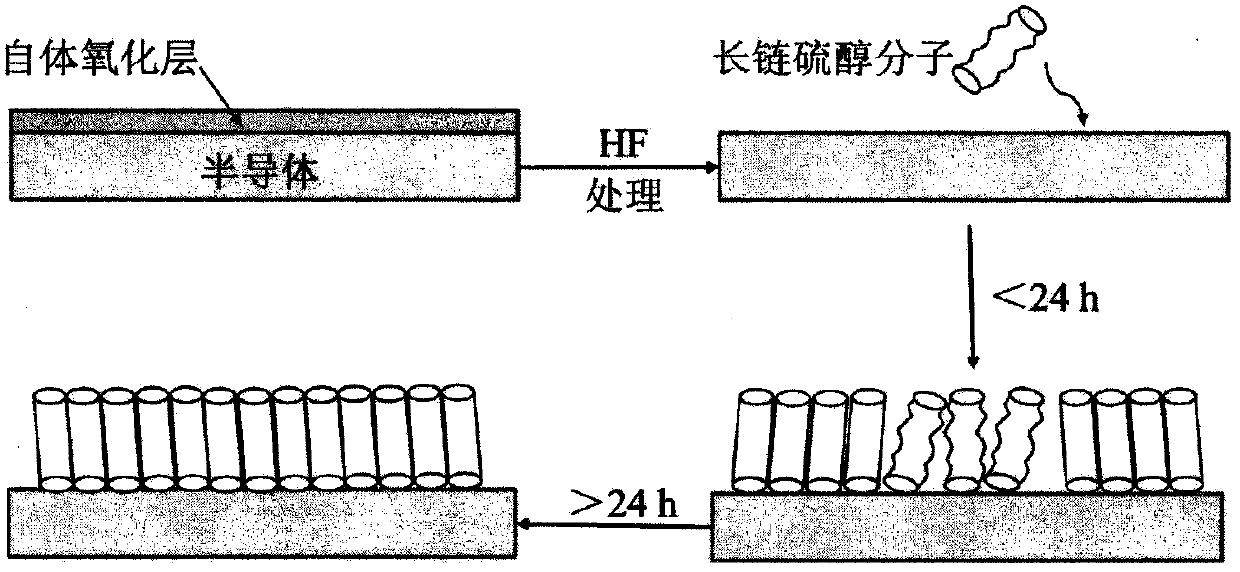 Semiconductor material wet surface process passivation method