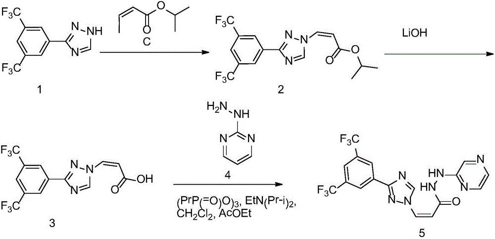 Novel synthesis method of Selinexor active pharmaceutical ingredient