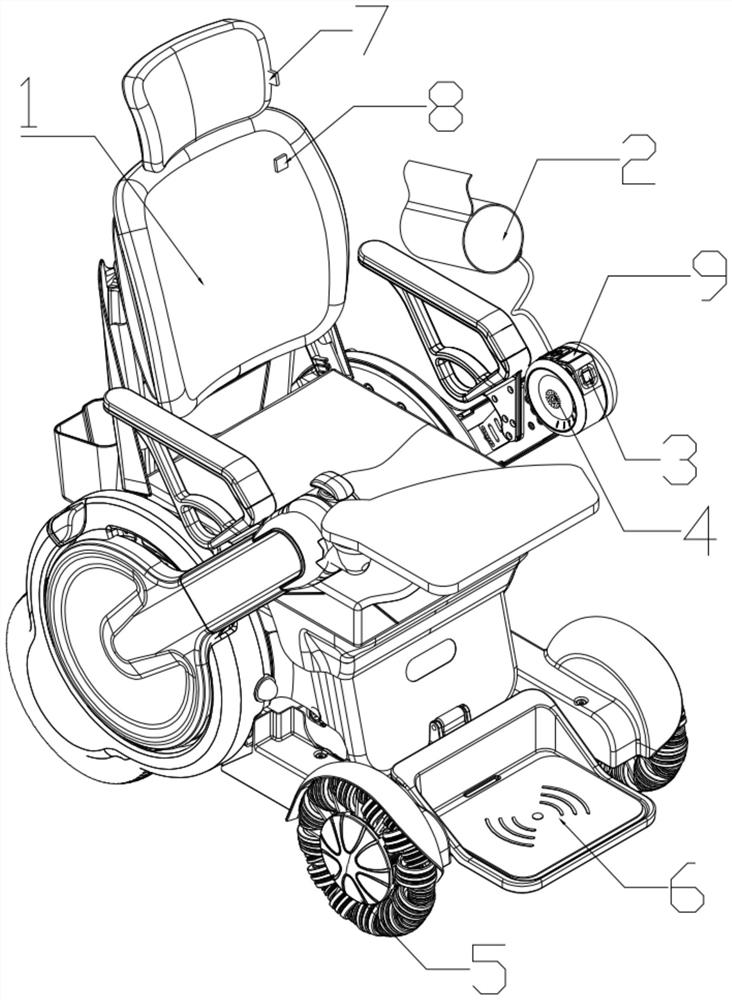 Electrically powered wheelchair for monitoring vital signs of human bodies