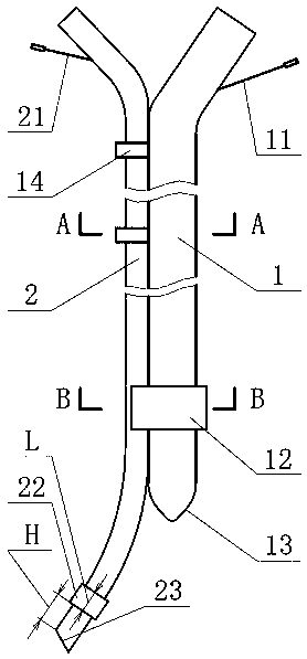 Combined double-lumen bronchial catheter