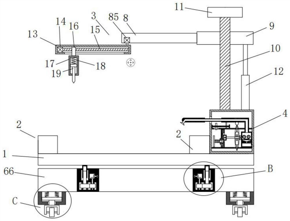 Flexible positioning detection device for integrated circuit