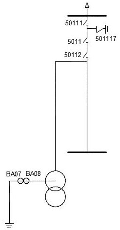 Main transformer zero-sequence current protection test method