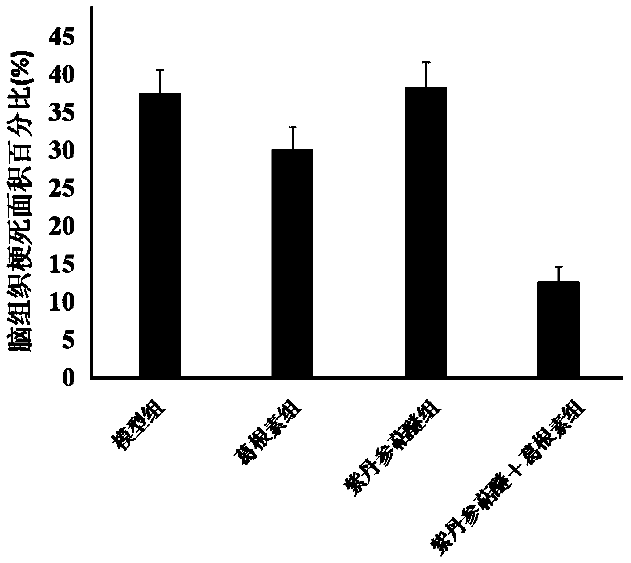 Puerarin pharmaceutical composition with brain injury protection effect