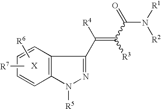 Indazole acrylic acid amide compound