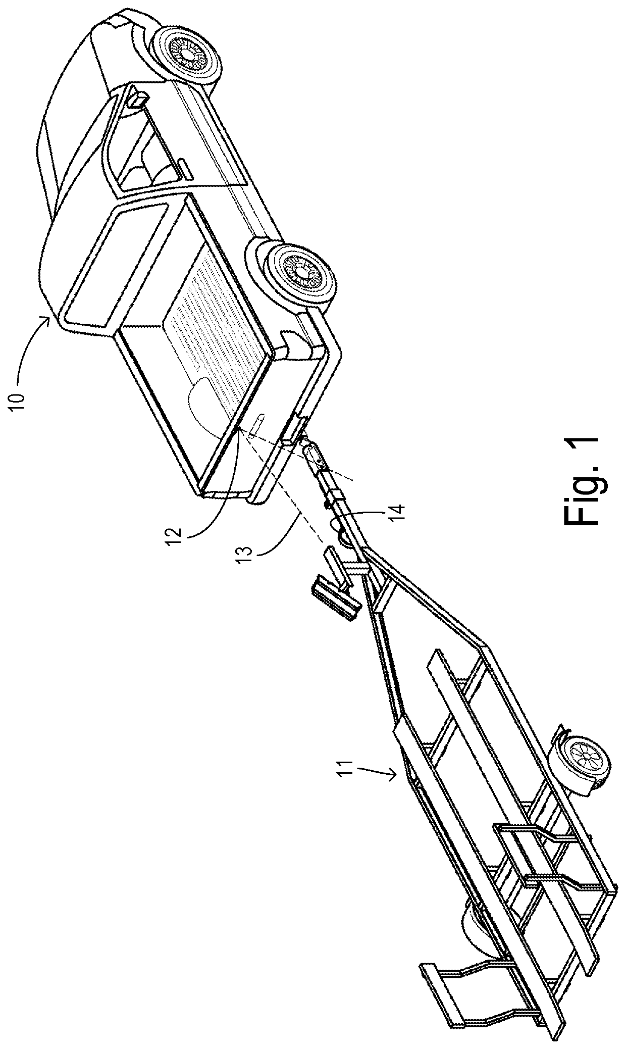 Trailering assist system for trailers with retractable drop leg