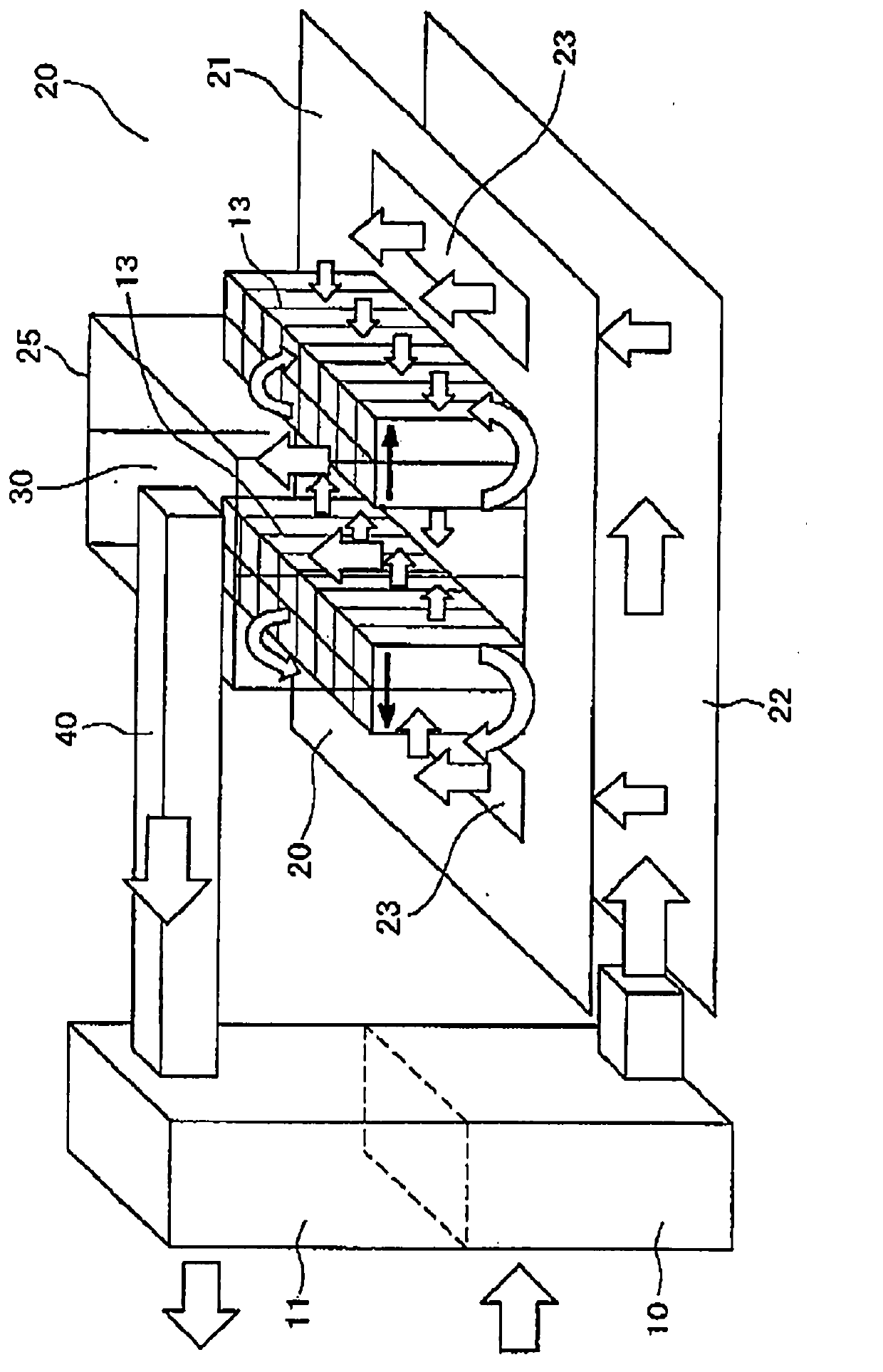 External air cooling and partial cooling method information processing system and load distribution method