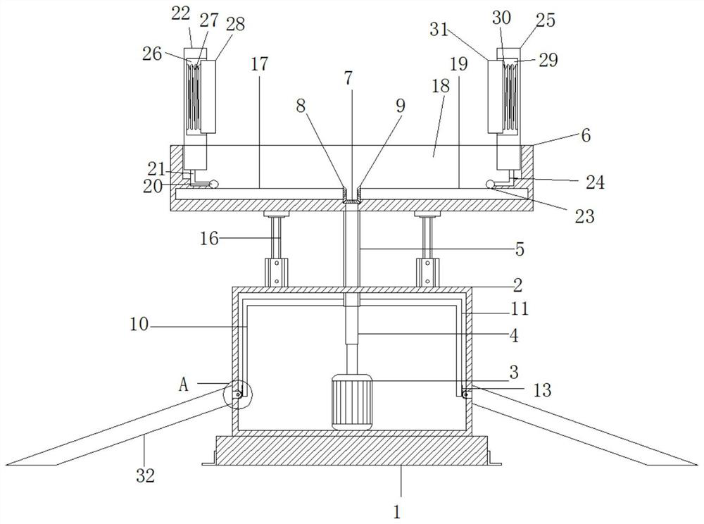 Marine fixing device of liftable marine survey instrument