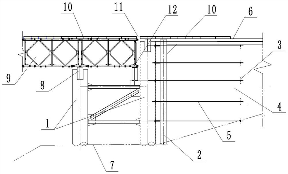 Pull rod type multipurpose steel trestle abutment and construction method thereof