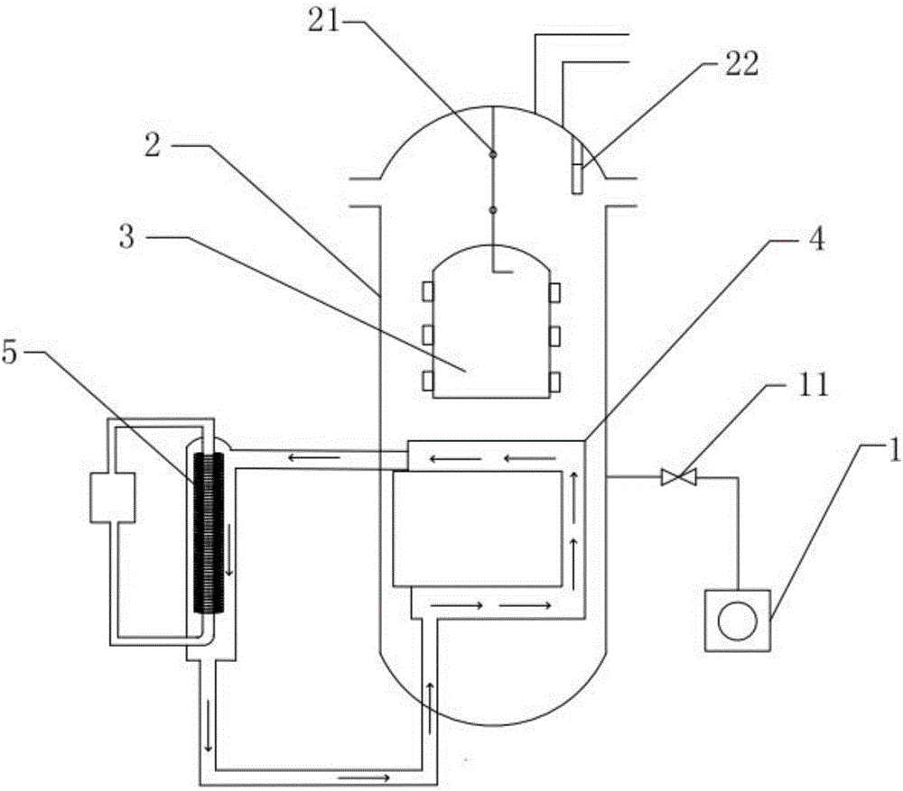 Rapid hardening furnace with perpendicular low-resistant cooling system