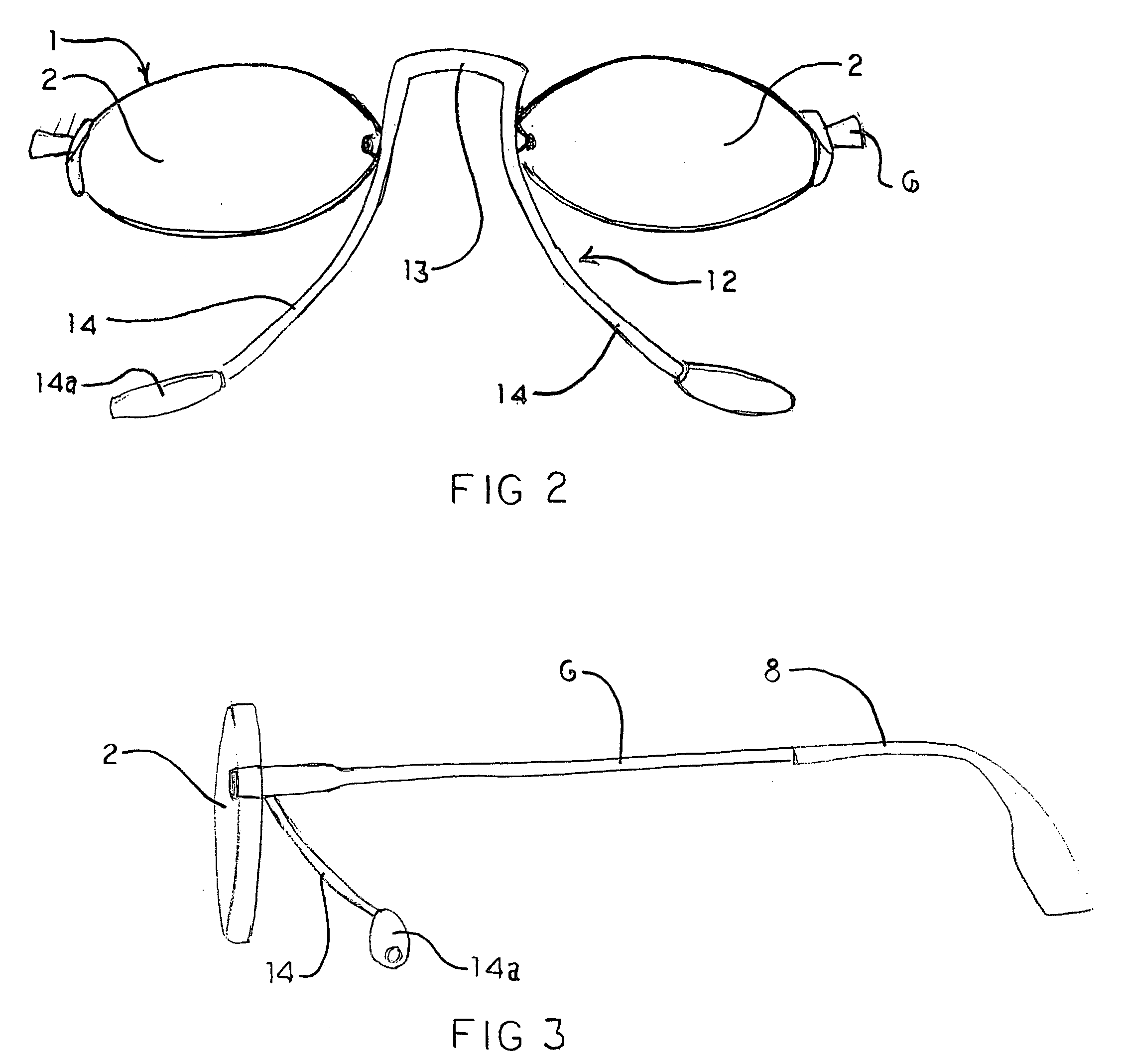 Eyeglasses with alternative supports