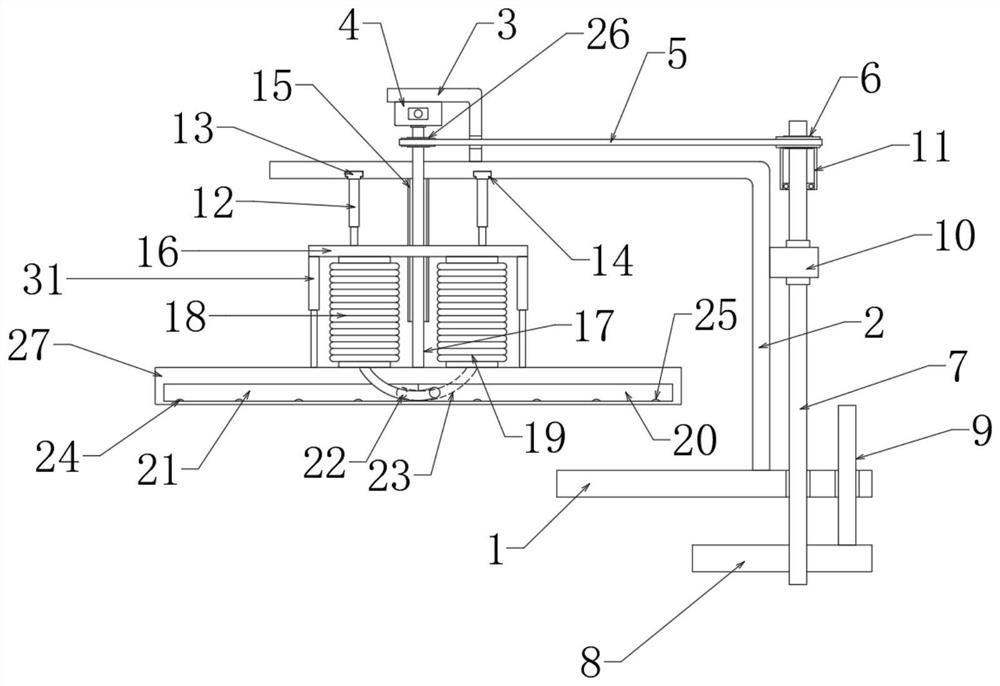 Cleaning device for round glass