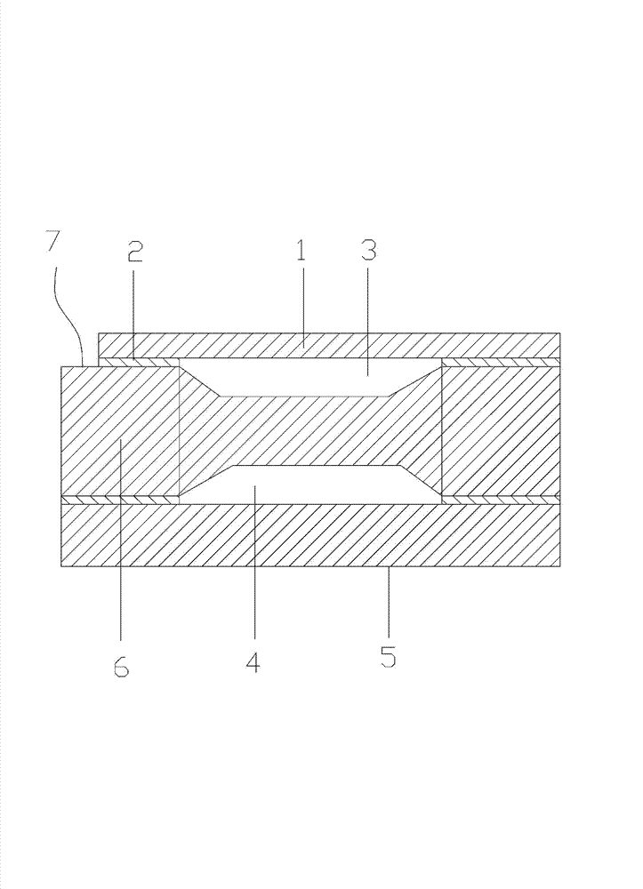 Symmetrical capacitor pressure sensor and manufacture method thereof