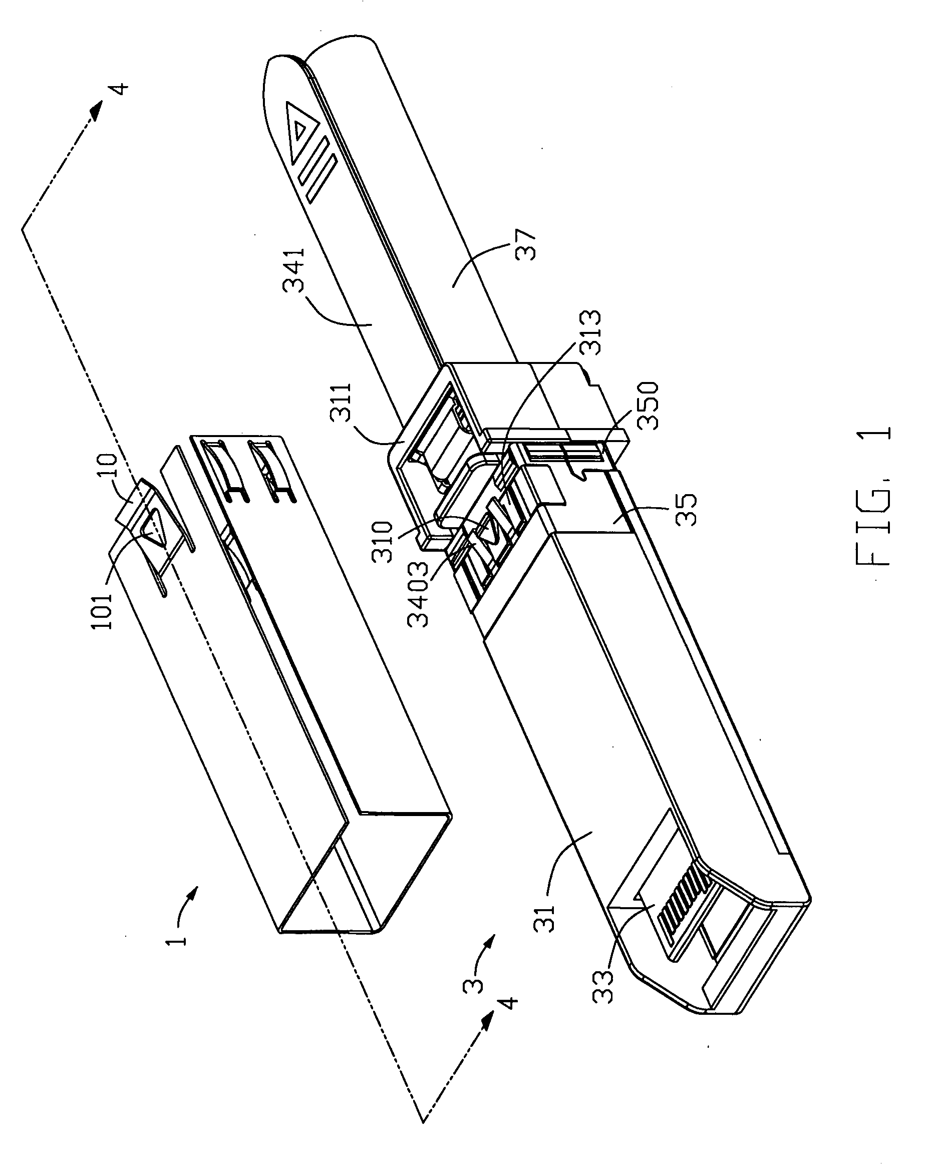 Pluggable module having ejector device