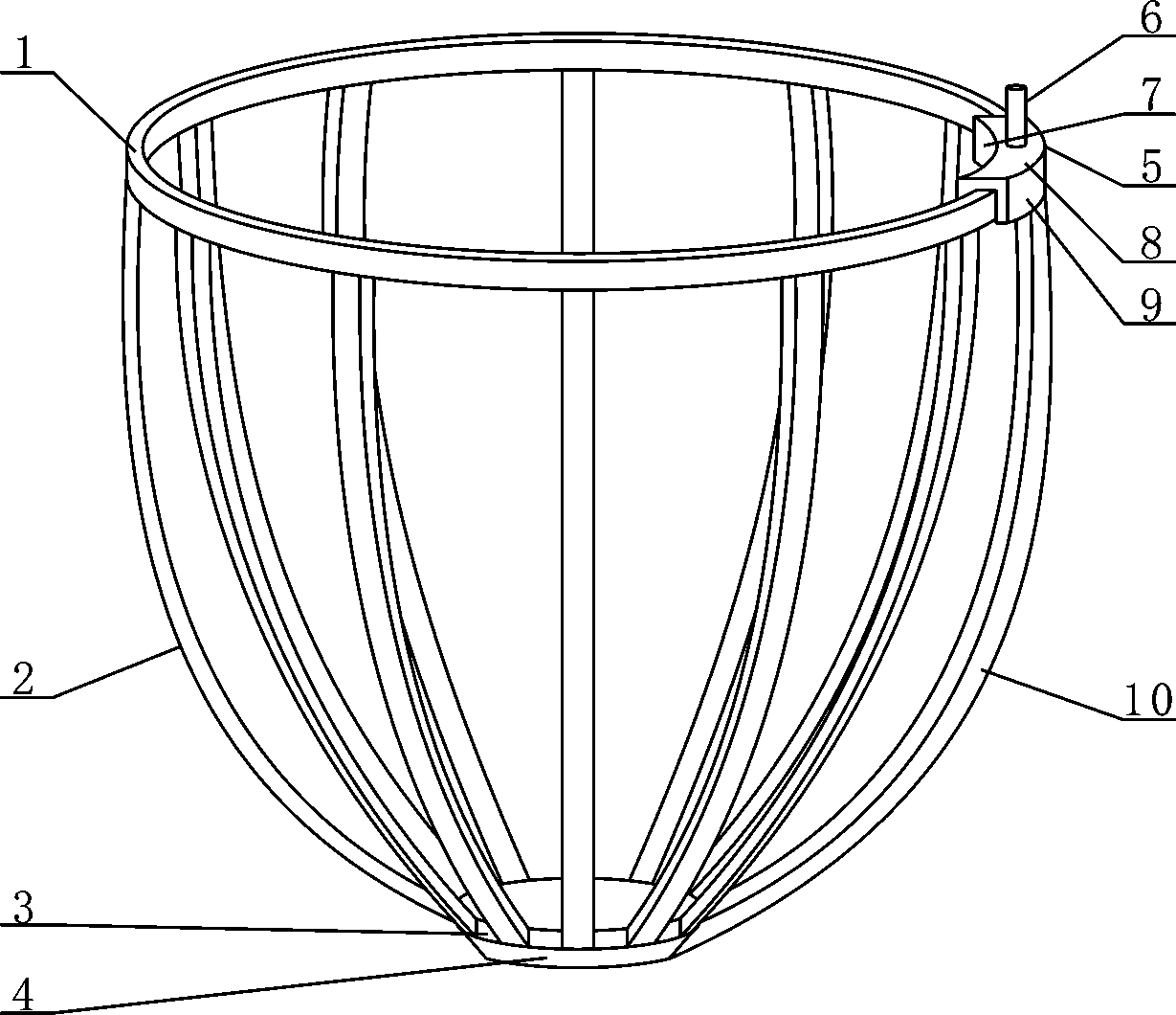 Row spacing control device for pyrus pyrifolia