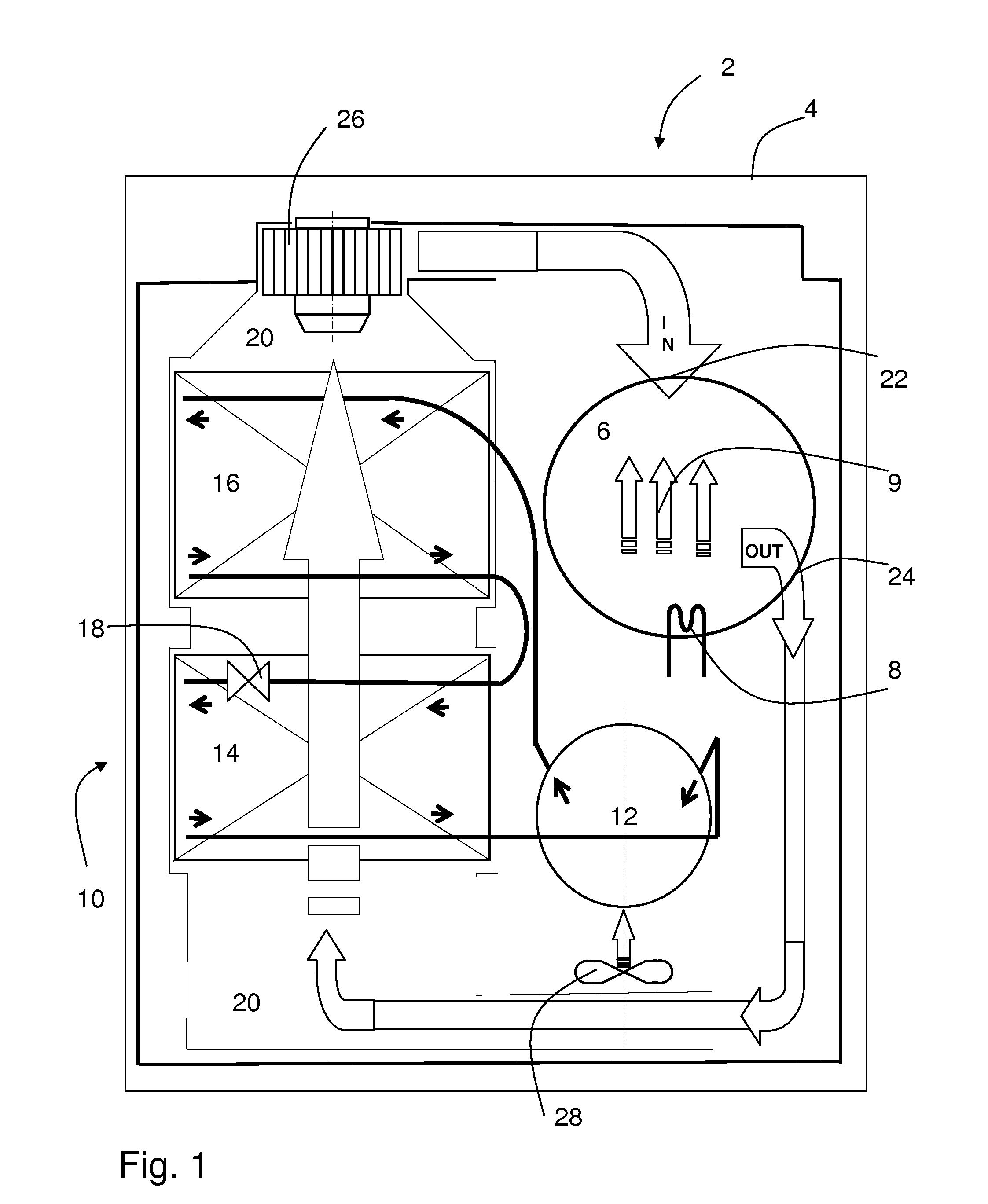 Laundry Treatment Apparatus Having Heat Pump System