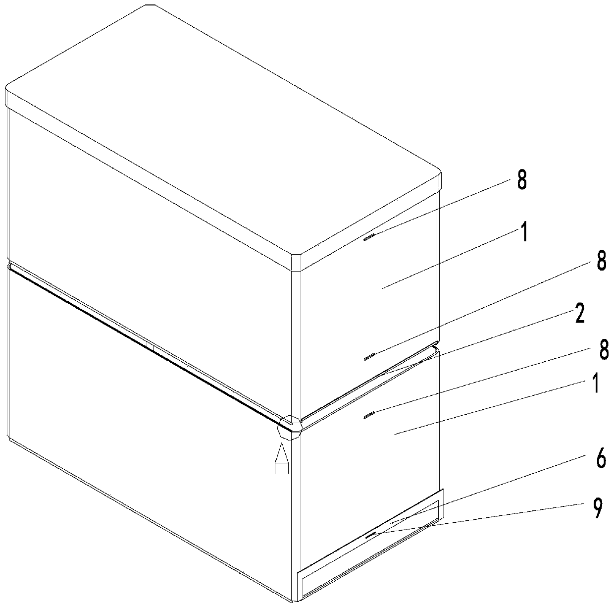 Storage box with high space utilization rate and refrigerator