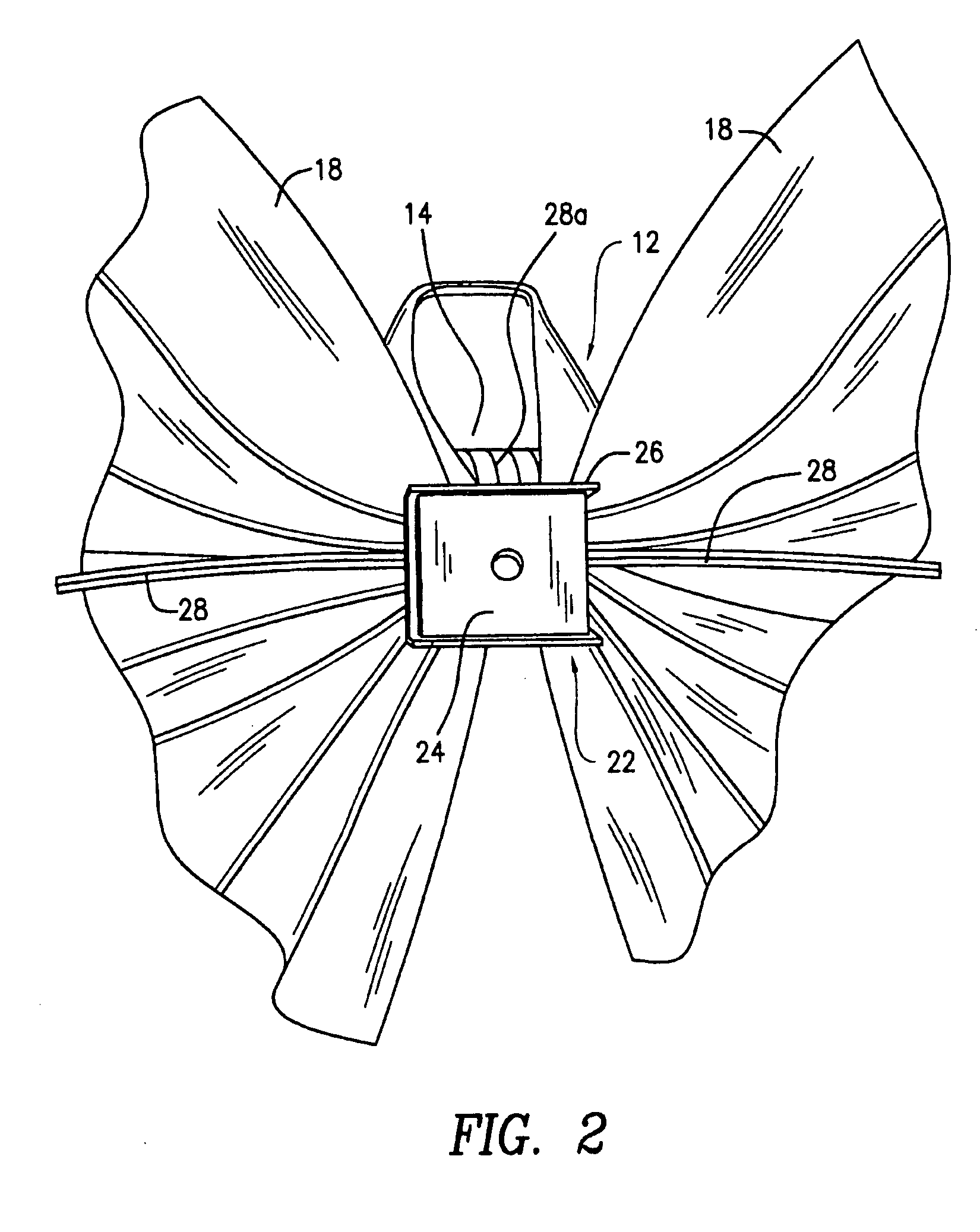 Ornamental bow with magnetic attachment portion