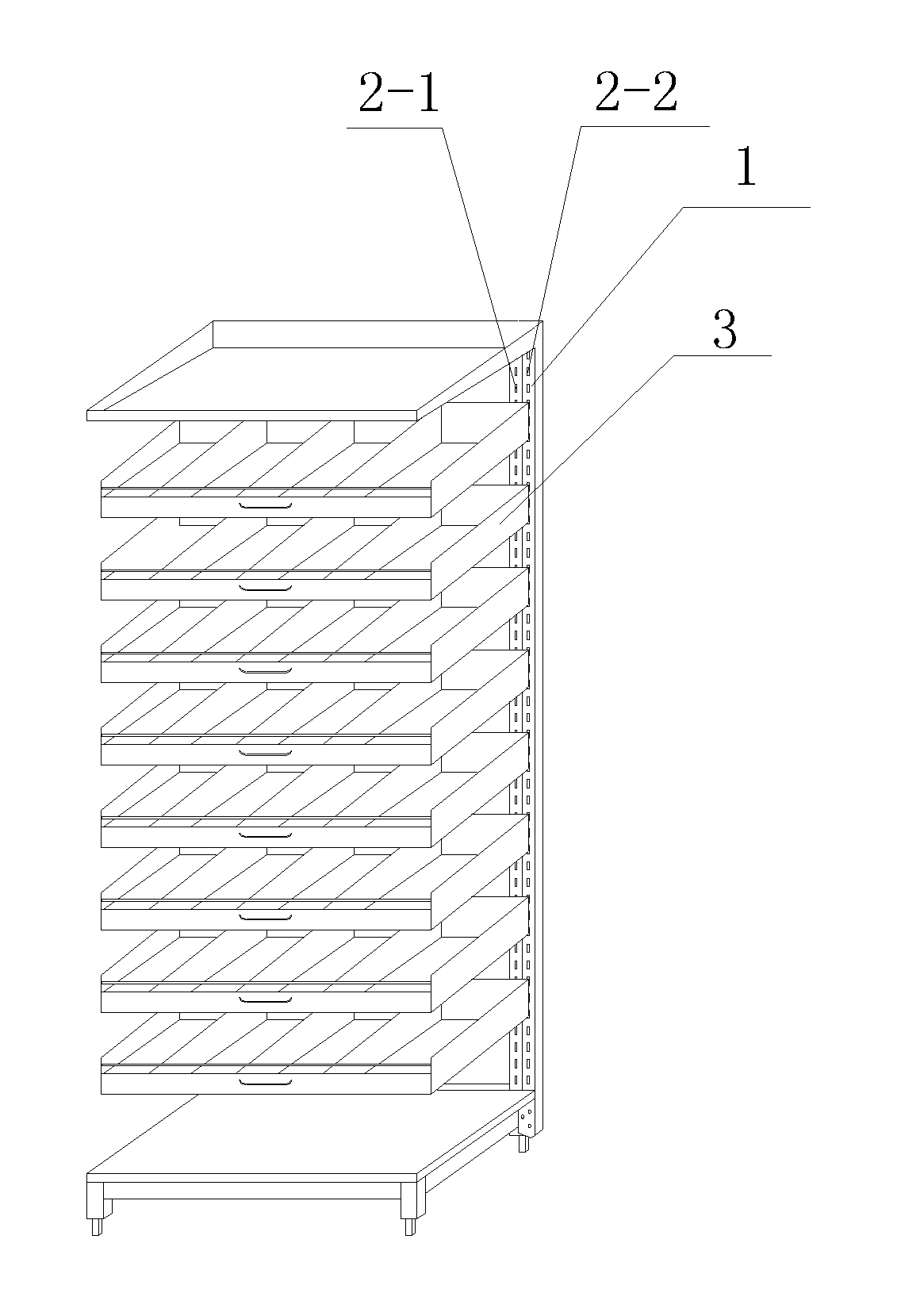 Medicine disc frame support upright post structure