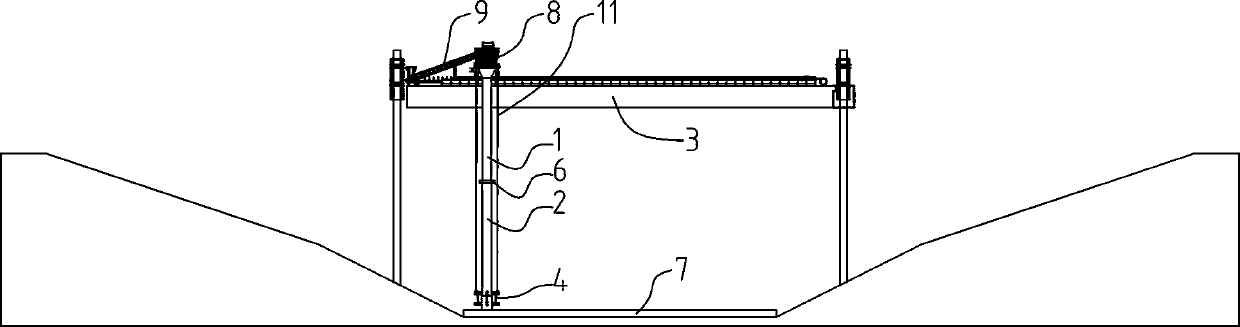 Underwater gravel base bed laying method