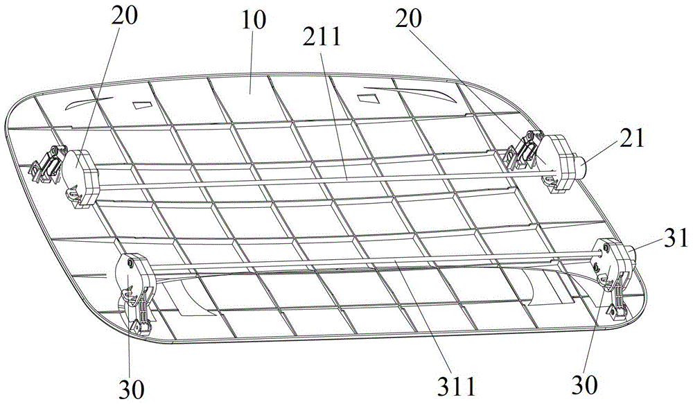 Panel motion mechanism and air conditioner indoor unit having same