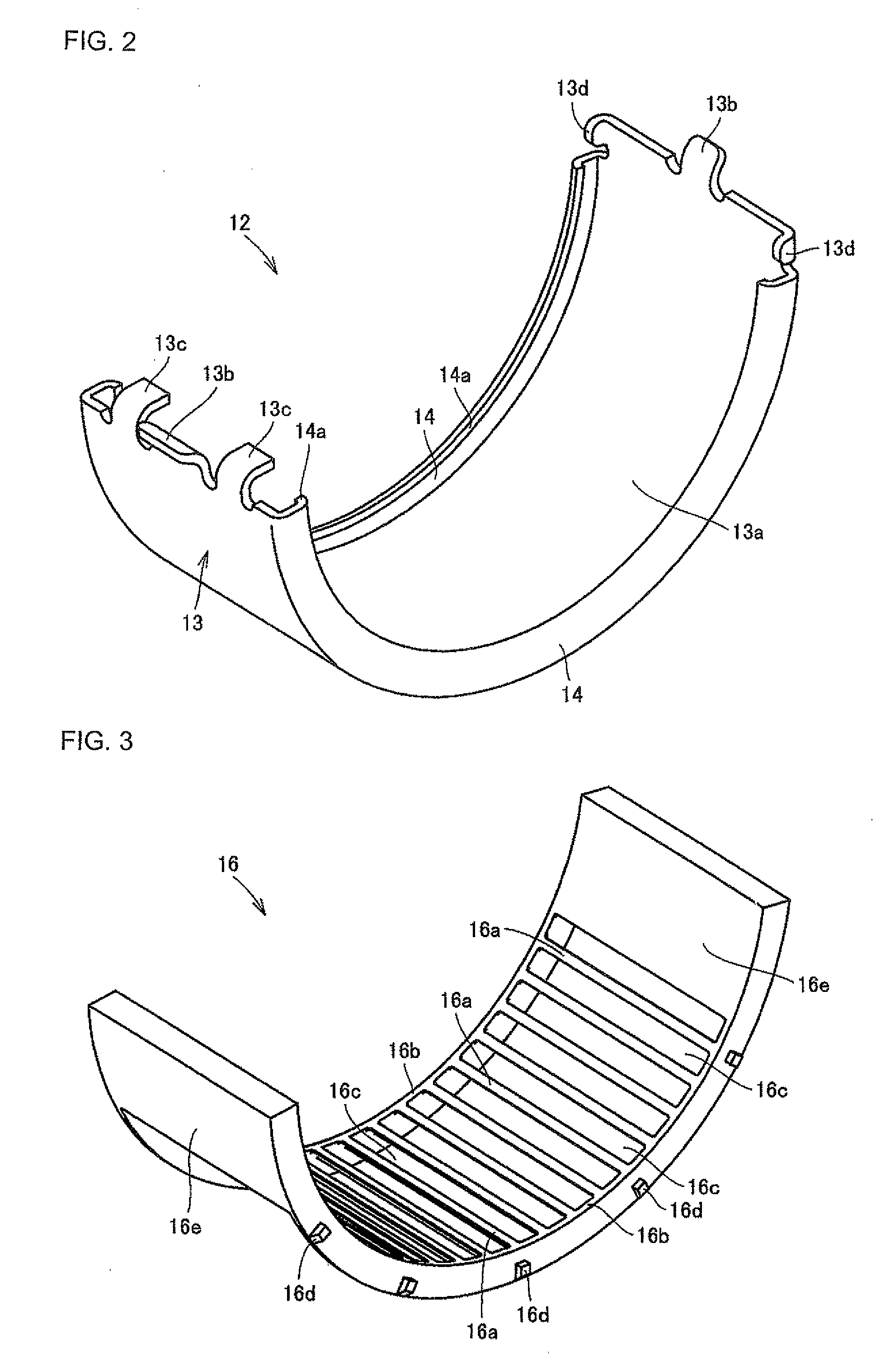 Rocking bearing outer ring, rocking bearing, air disc brake device, and fitting structure of rocking bearing outer ring