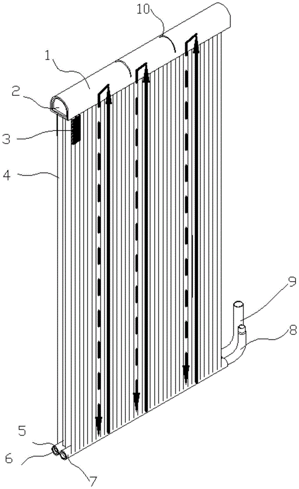 A double row parallel flow evaporator