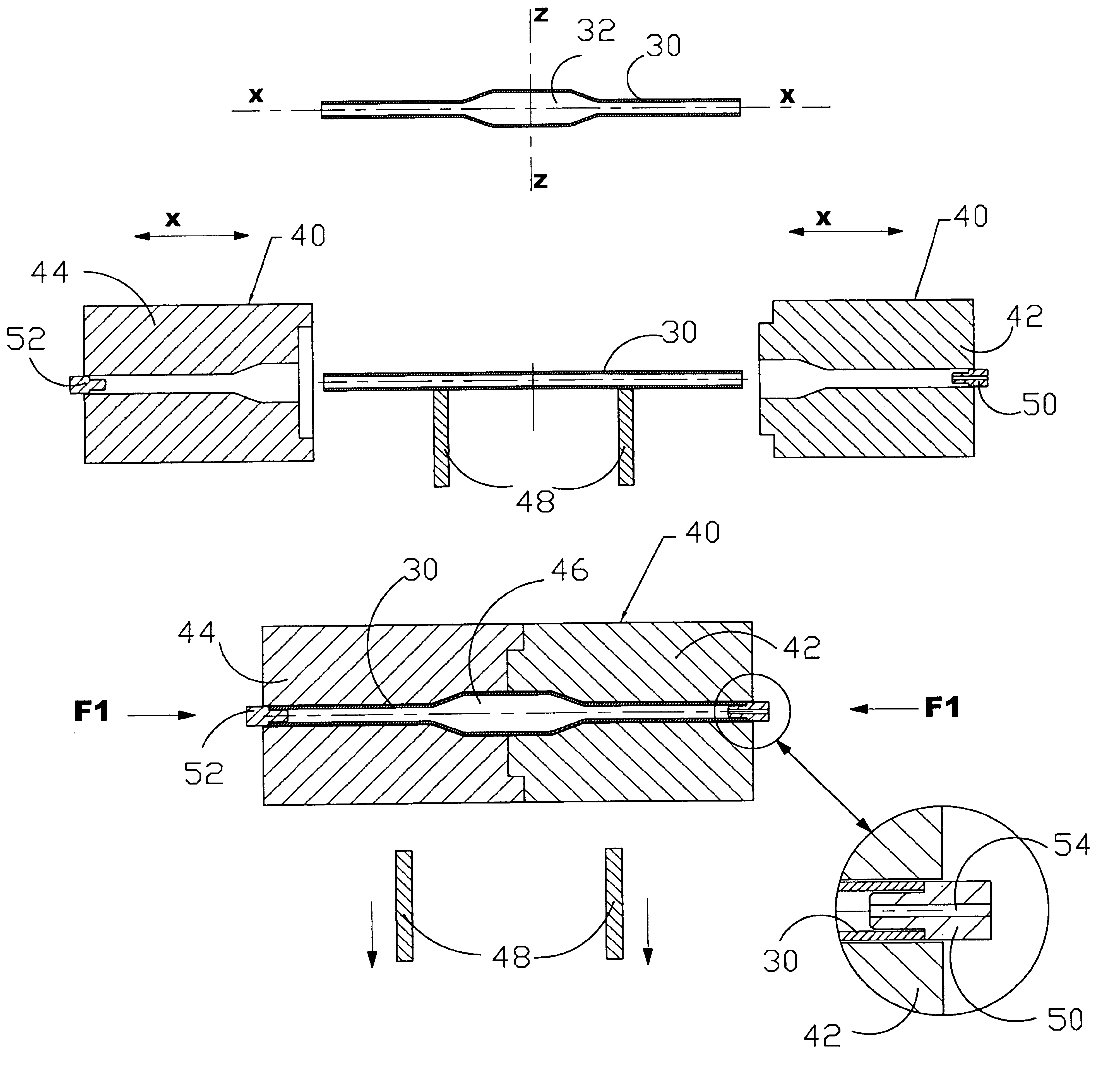 Hydroforming process and apparatus for the same
