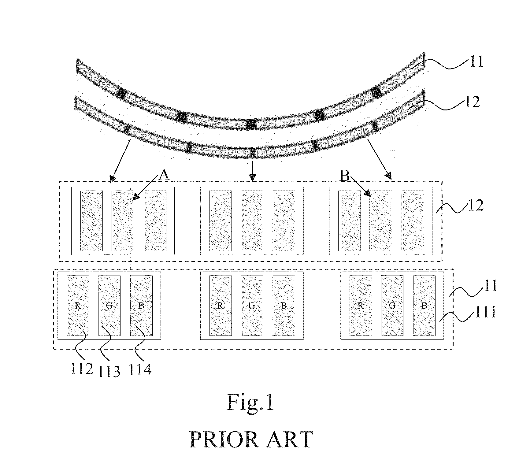 Curved liquid crystal display panel and curved liquid crystal display apparatus