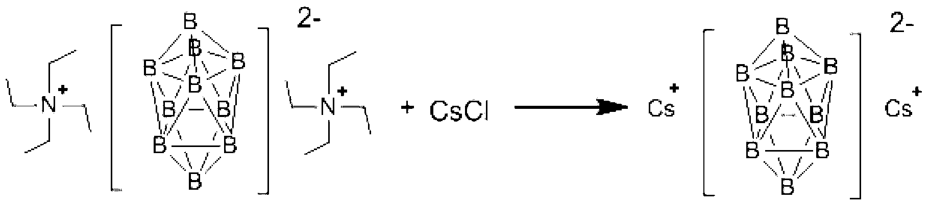 Preparation method of caesium decahydrodecaborate