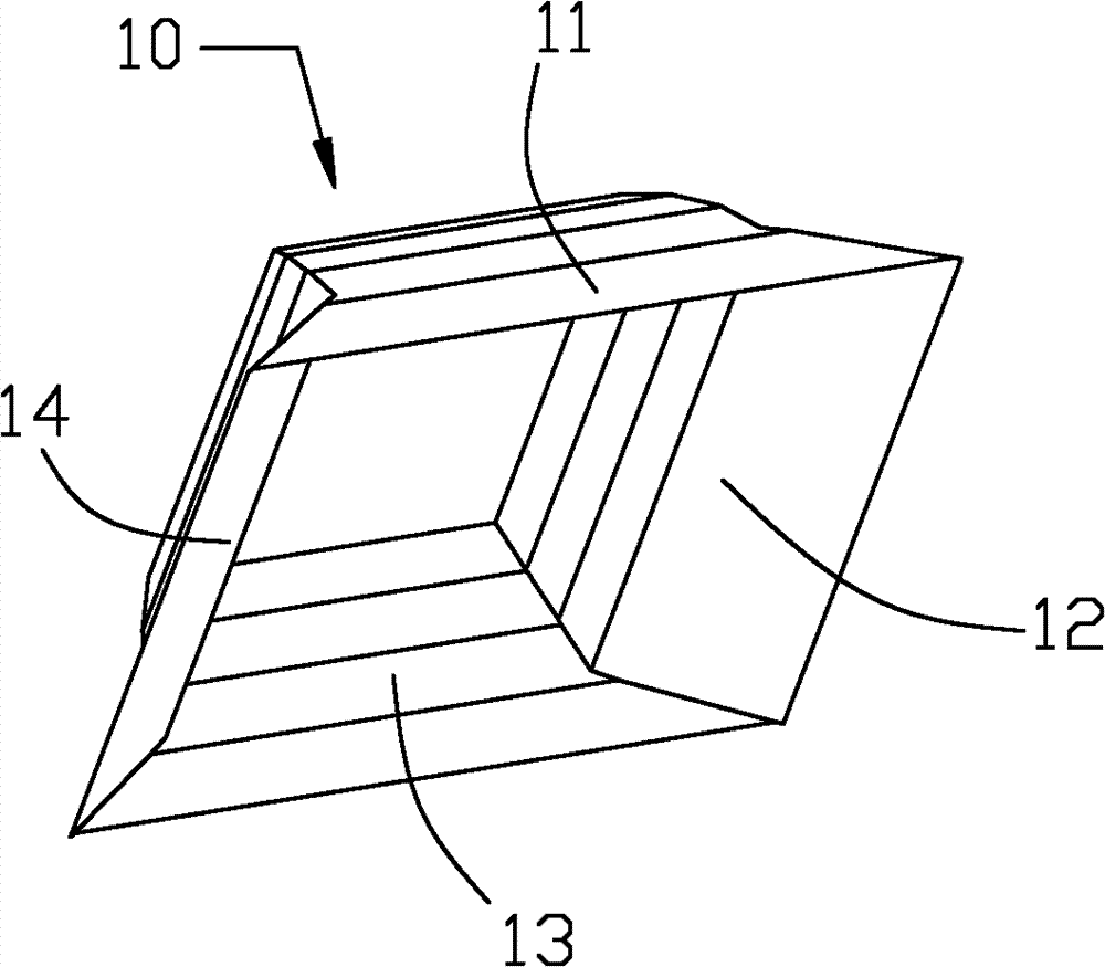 Rectangular floodlight reflector and LED (Light Emitting Diode) light fitting