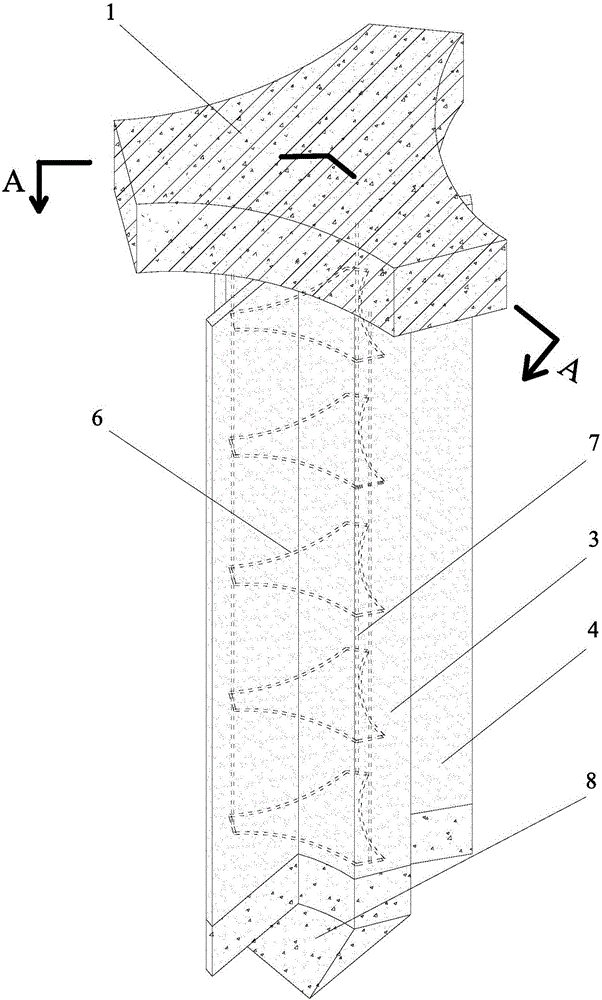 A kind of construction method of vibrating immersed tube dry material pouring special-shaped cloth bag pile