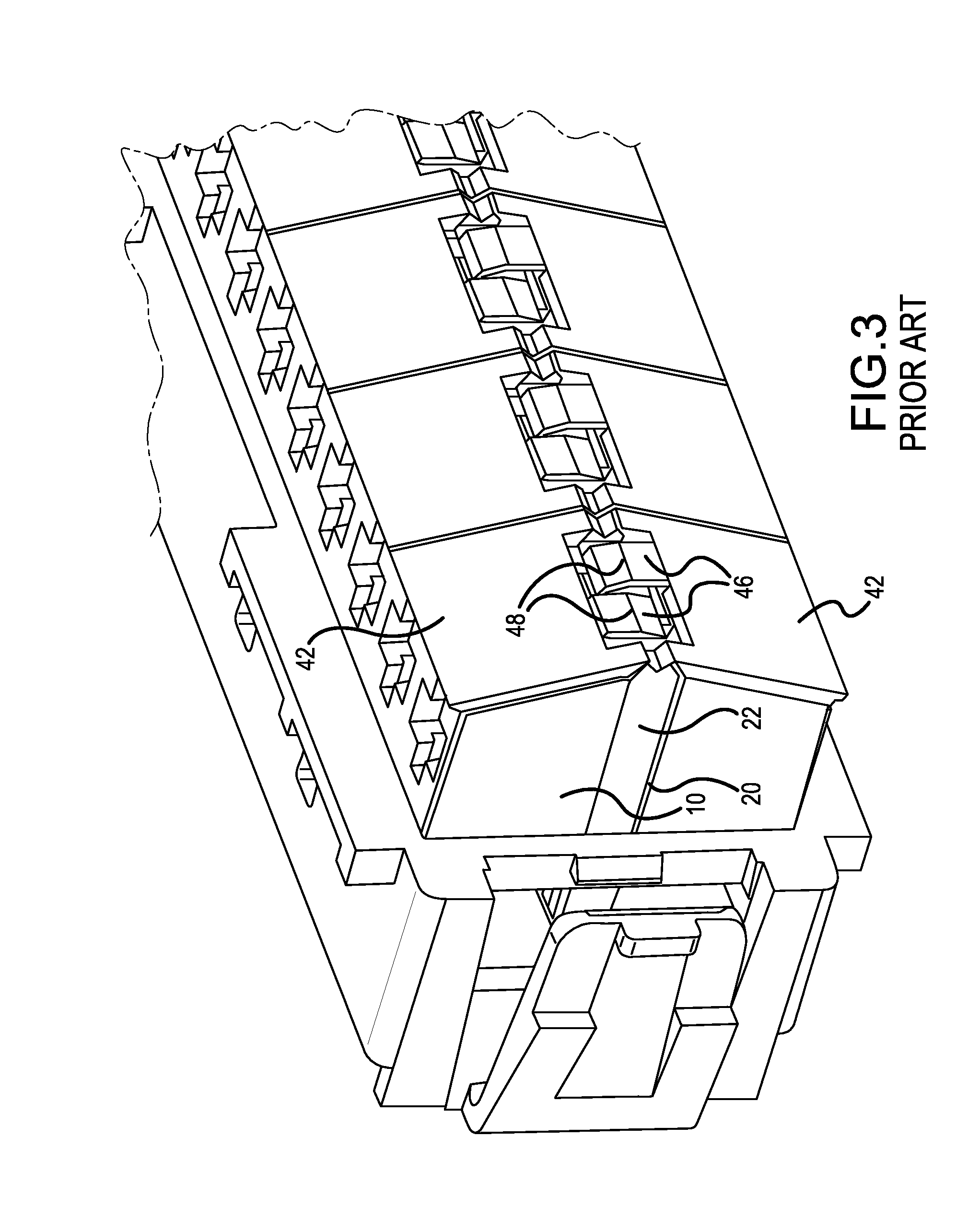 Internal shutter mechanism for a ganged fiber optic adapter