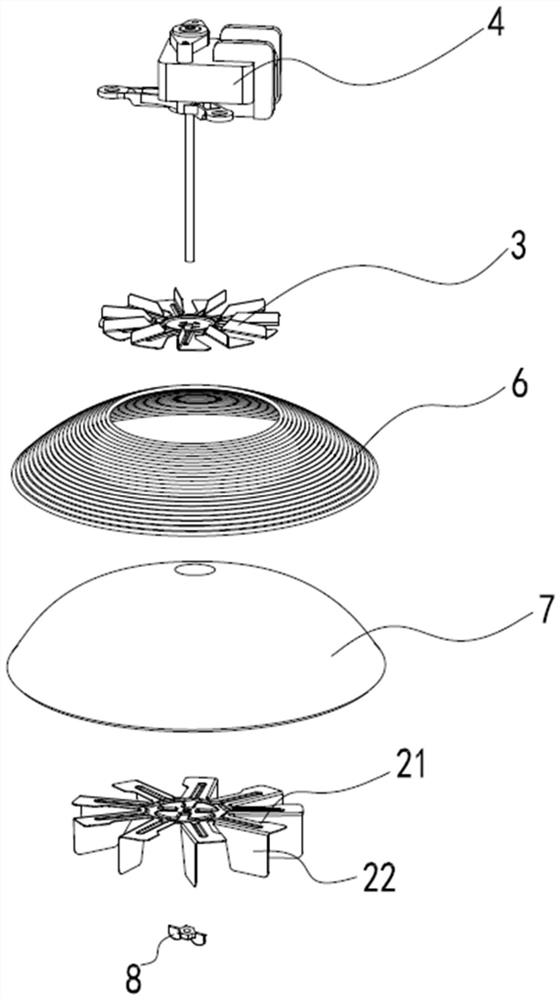 Air fryer with fan heating system