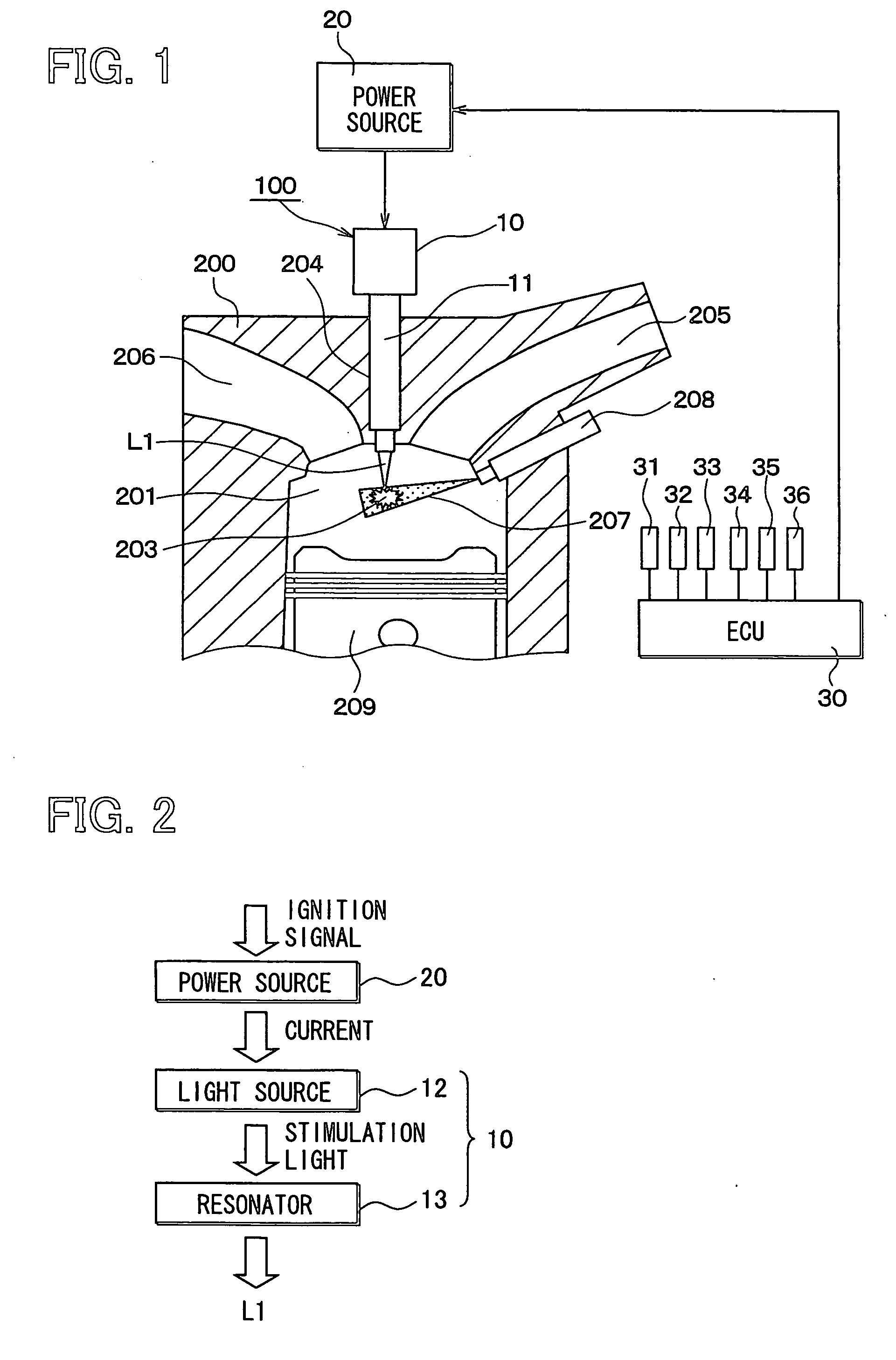 Laser type engine ignition device