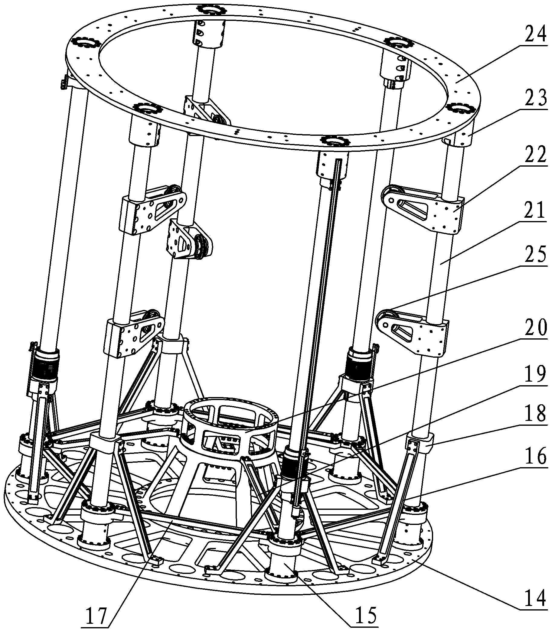 Large-scale split installation mouse cage type bearing framework