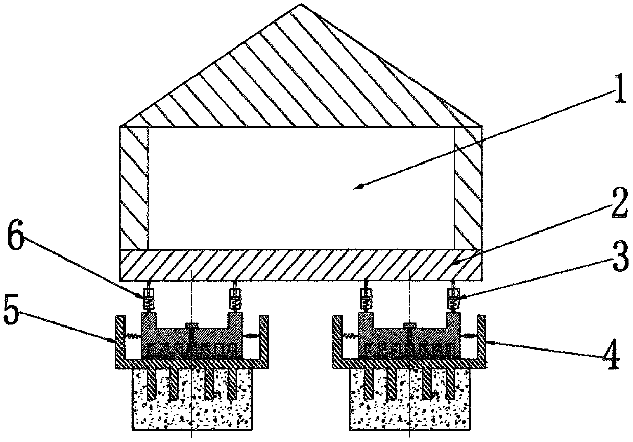 Building structural foundation with three-dimensional shock insulation and vibration attenuation