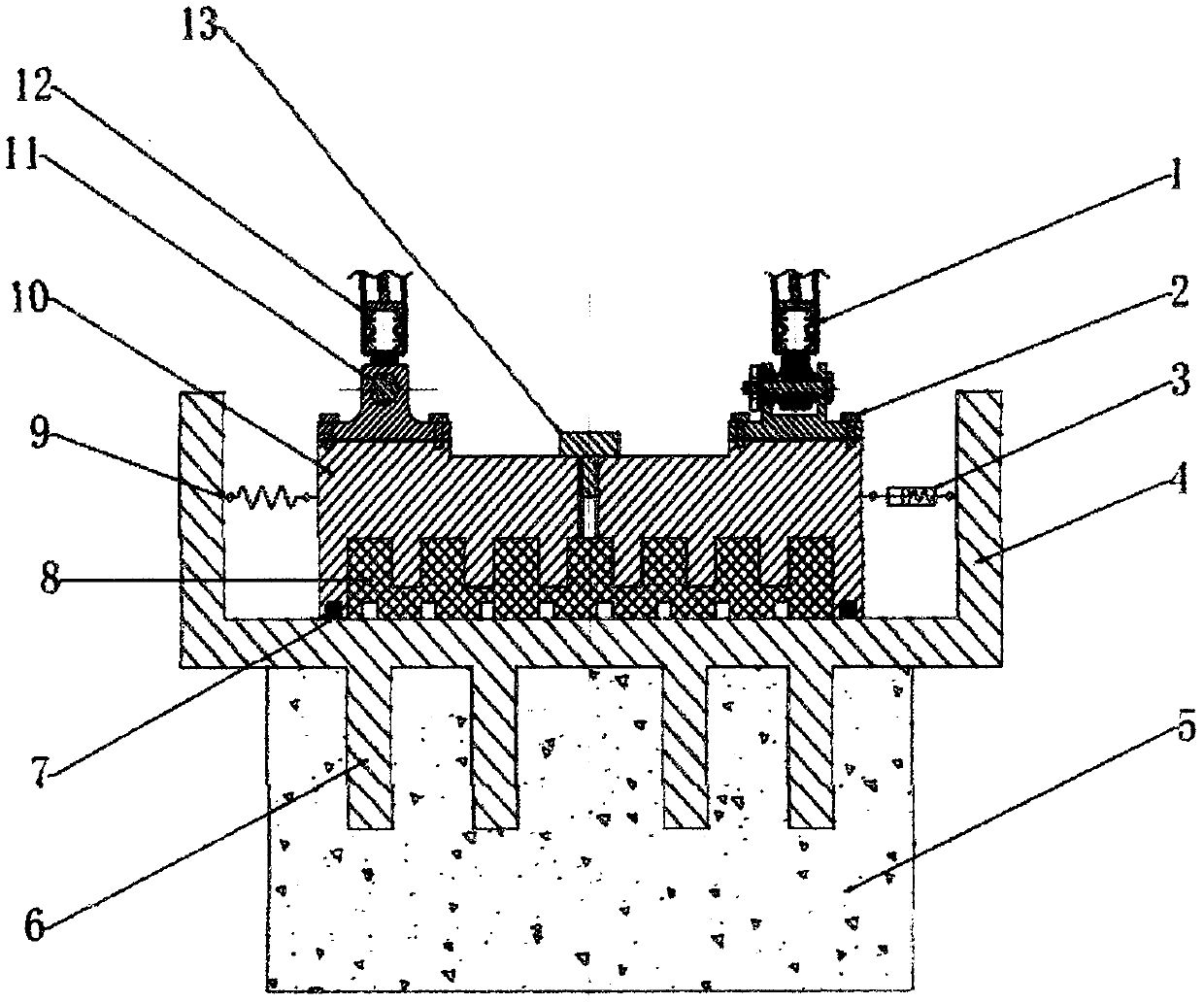 Building structural foundation with three-dimensional shock insulation and vibration attenuation