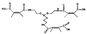 Preparation method of borate with polymerizable double bonds