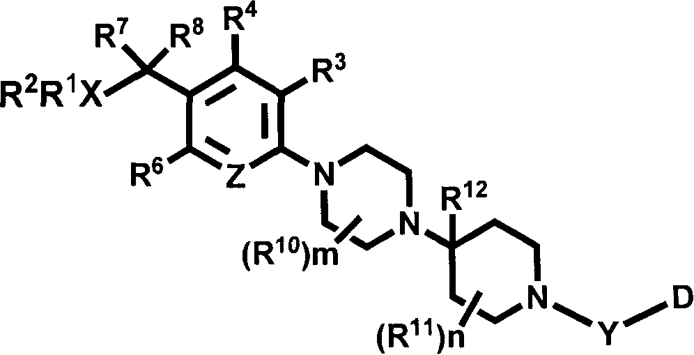Pyridyl and phenyl substituted piperazine-piperidines with CXCR3 antagonist activity