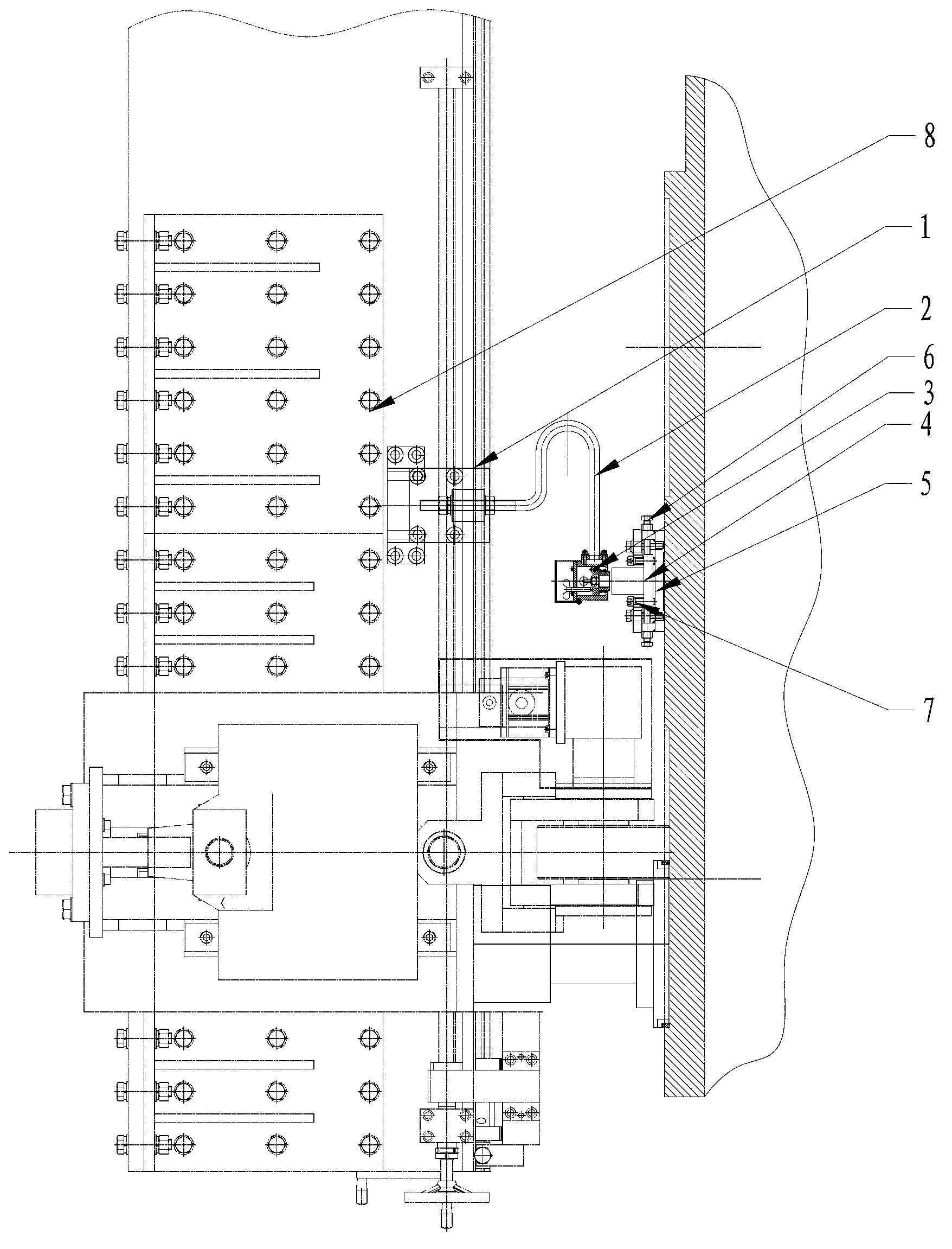 Induction ring tracking device of rotary lathe