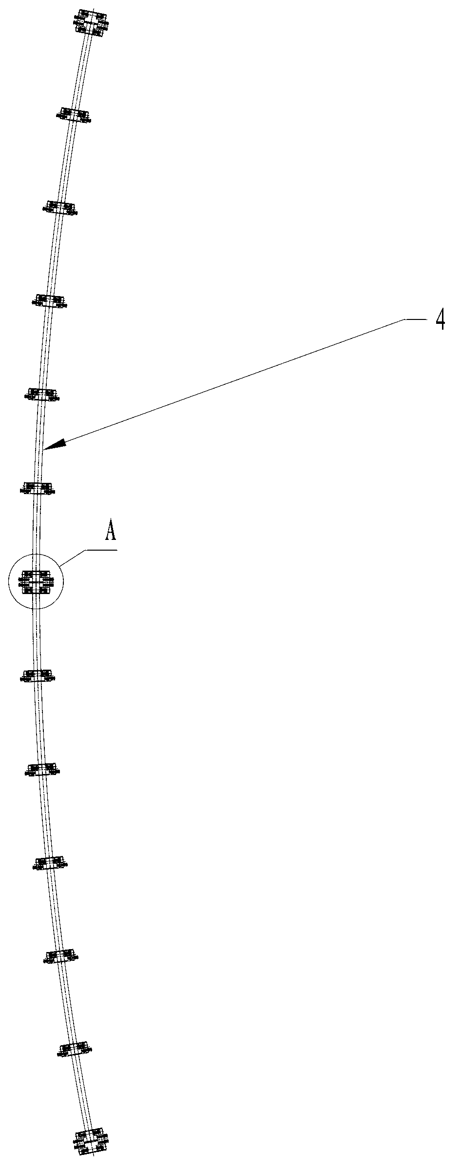 Induction ring tracking device of rotary lathe