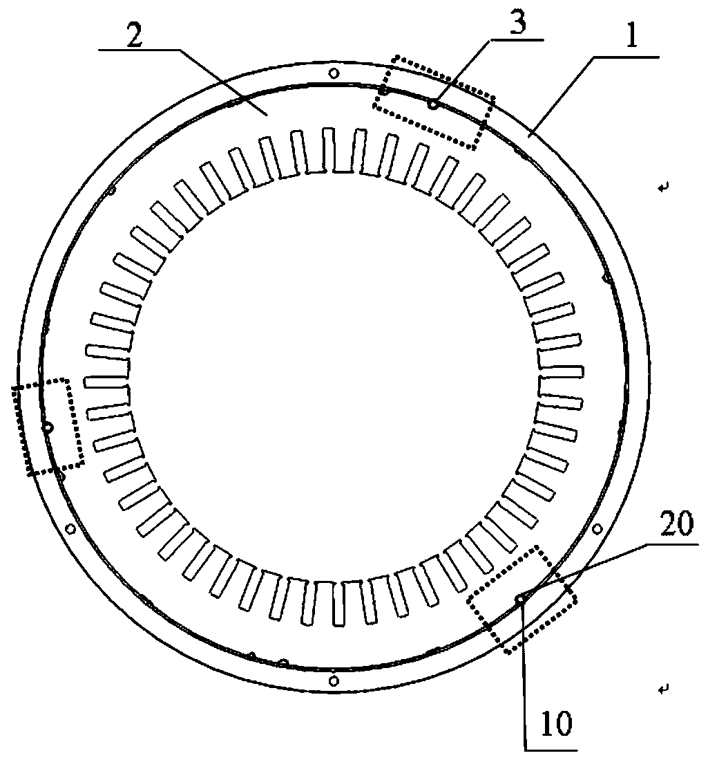 Motor and motor stator cooling structure