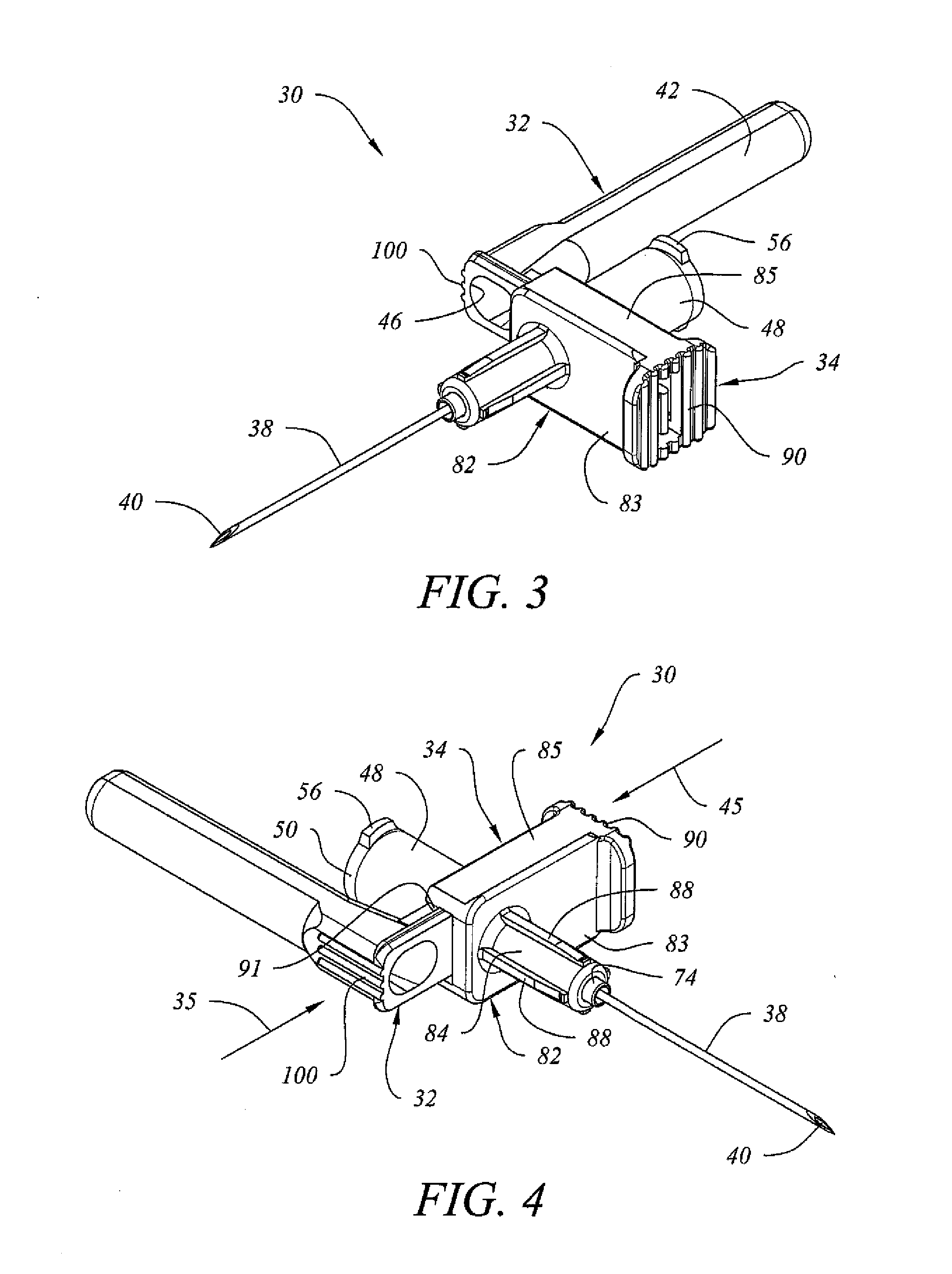 Combined Medical Device with Sliding Frontal Attachment and Retractable Needle