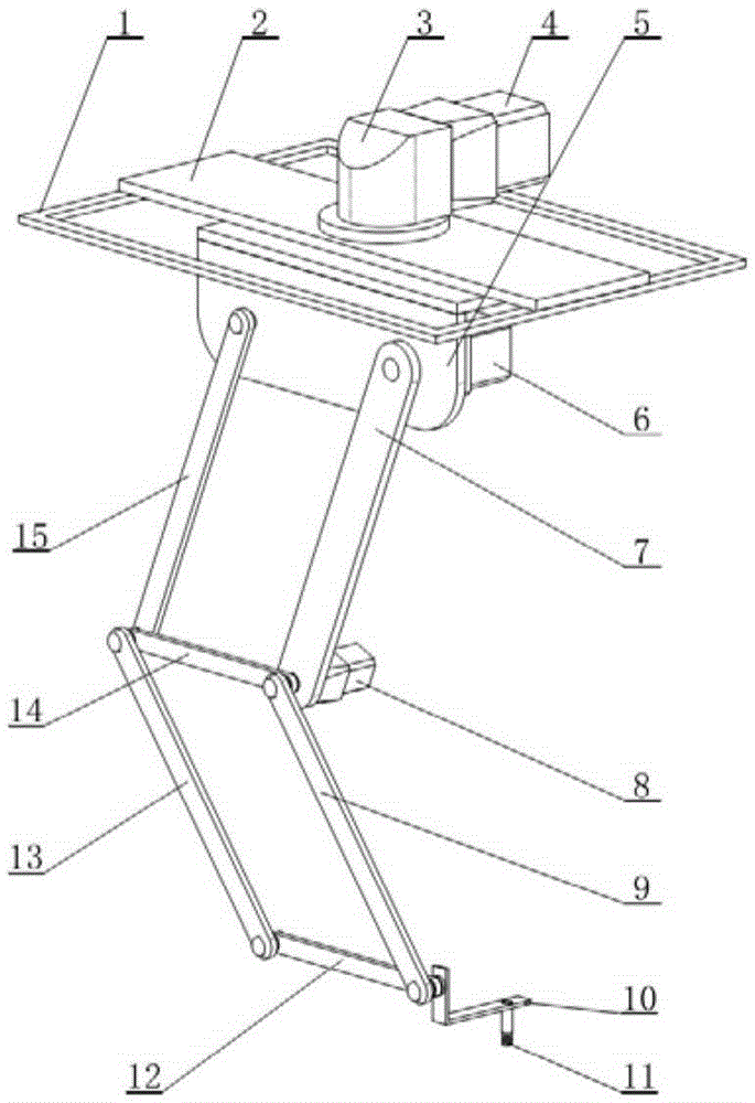 Pseudo-four-degree-of-freedom parallel robot adopting vertical joints