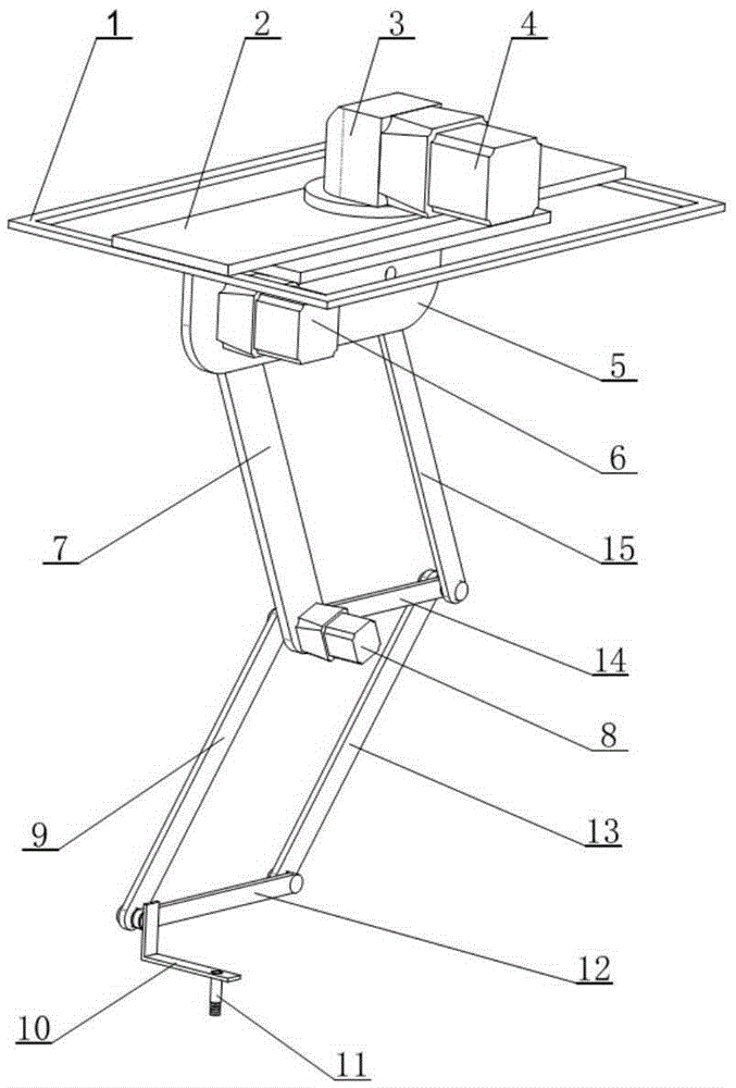 Pseudo-four-degree-of-freedom parallel robot adopting vertical joints