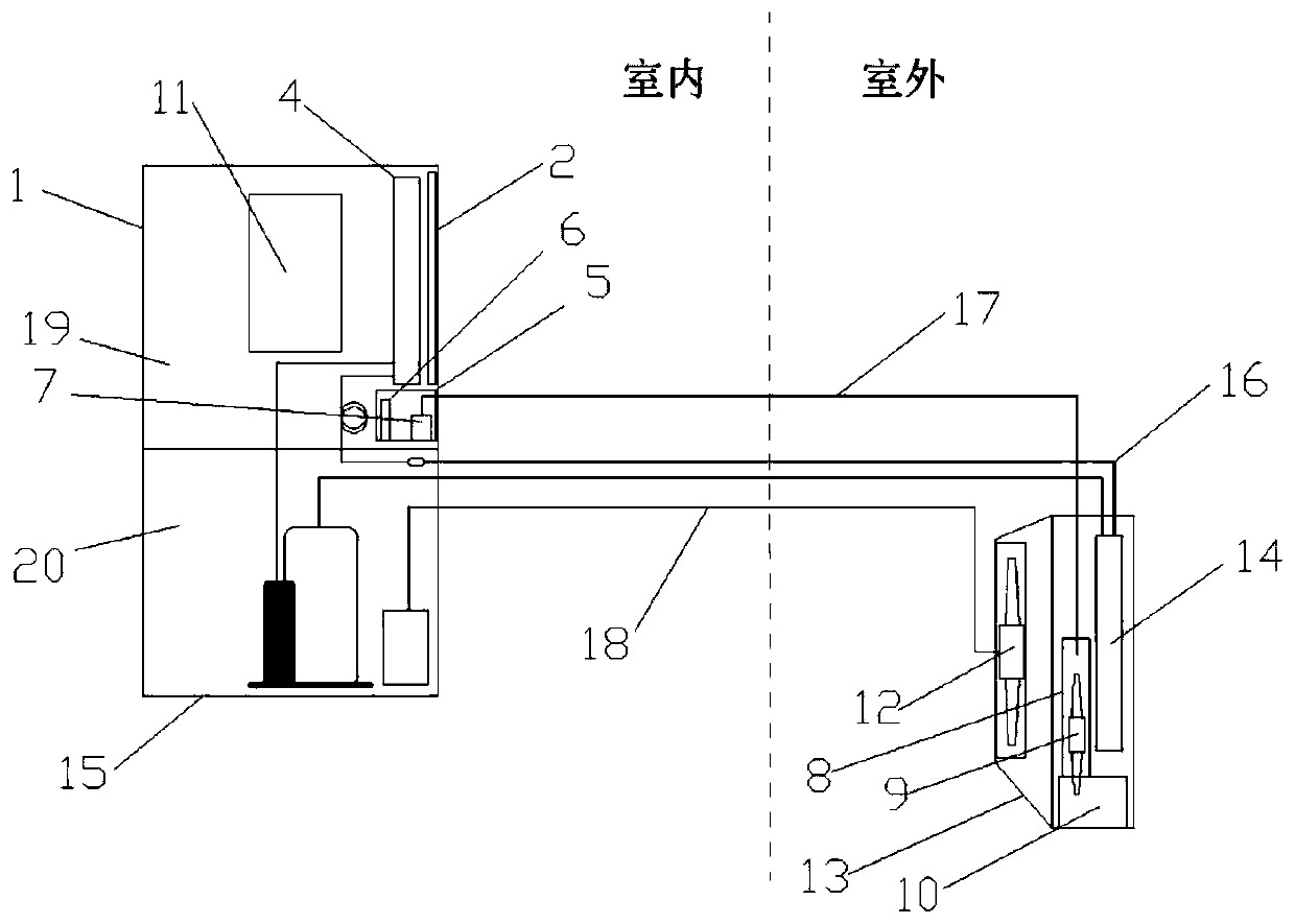 Heat dissipation separation type movable air conditioner