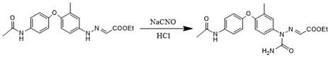 Preparation method of triazinone ring